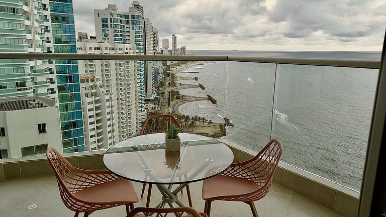 U-GO Vista Panorámica Bocagrande: Mar y Skyline
