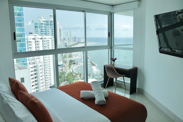 U-GO Vista Panorámica Bocagrande: Mar y Skyline