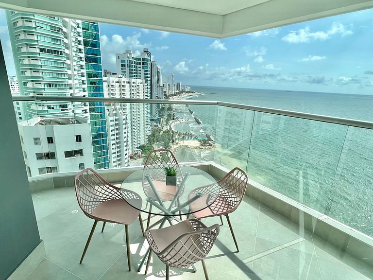 U-GO Panoramablick Bocagrande: Meer und Skyline