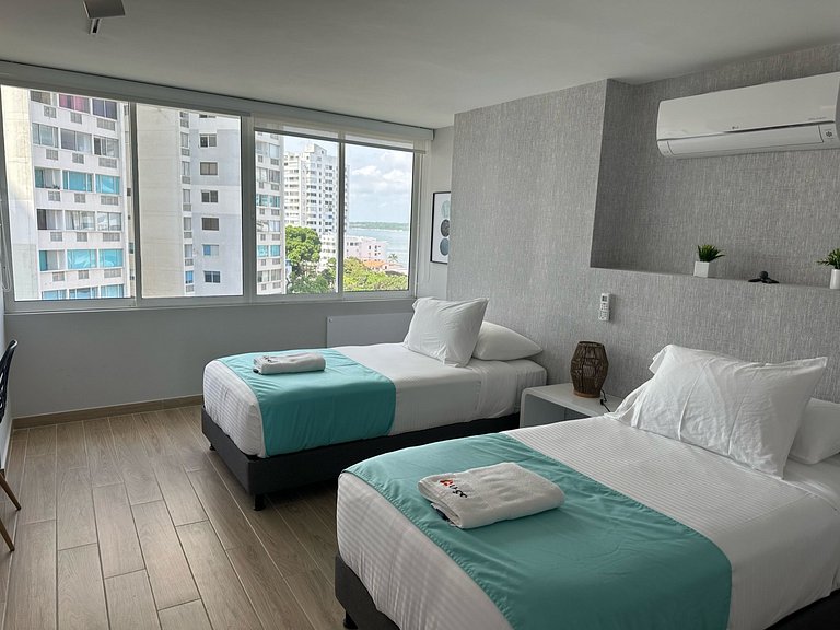 U-GO Lujoso apt con vista al mar en Cartagena