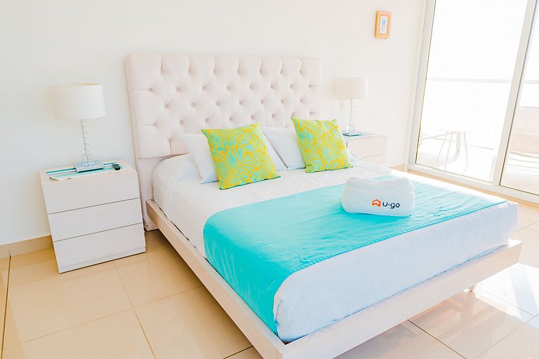 U-GO Modernes Apt in Bocagrande - Strandblick