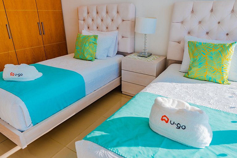 U-GO Appt Moderne à Bocagrande - Vue sur la Plage