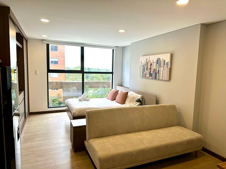 U-GO Apartaestudio en Bogotá con Vista al Bosque