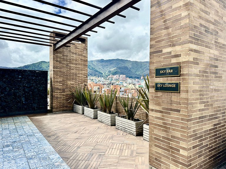 U-GO Moderno Apartaestudio en El Chicó con Balcón