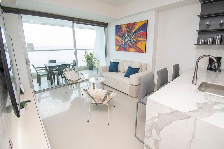 Apartamento premium en Bocagrande con vista al mar