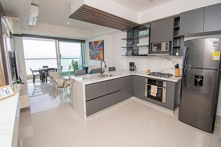 Apartamento premium en Bocagrande con vista al mar
