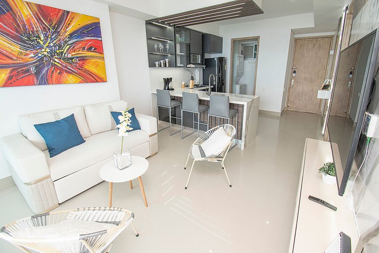 Apartamento premium en Bocagrande con vista al mar