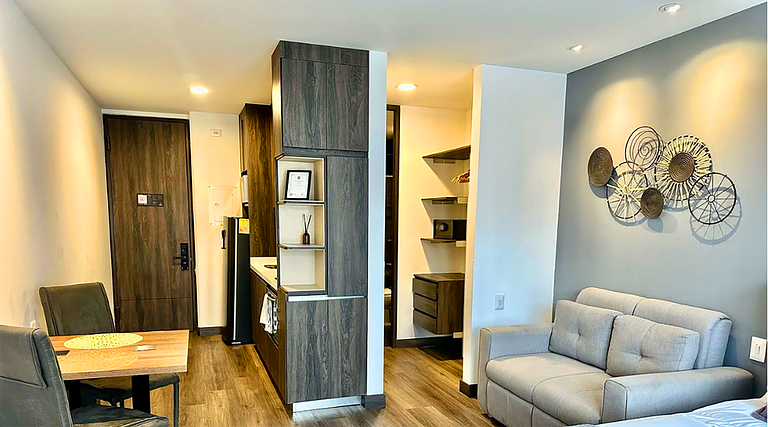 U-GO Moderno Apartaestudio en El Chicó con Balcón