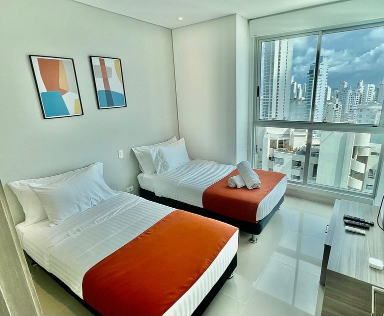U-GO Panoramablick Bocagrande: Meer und Skyline