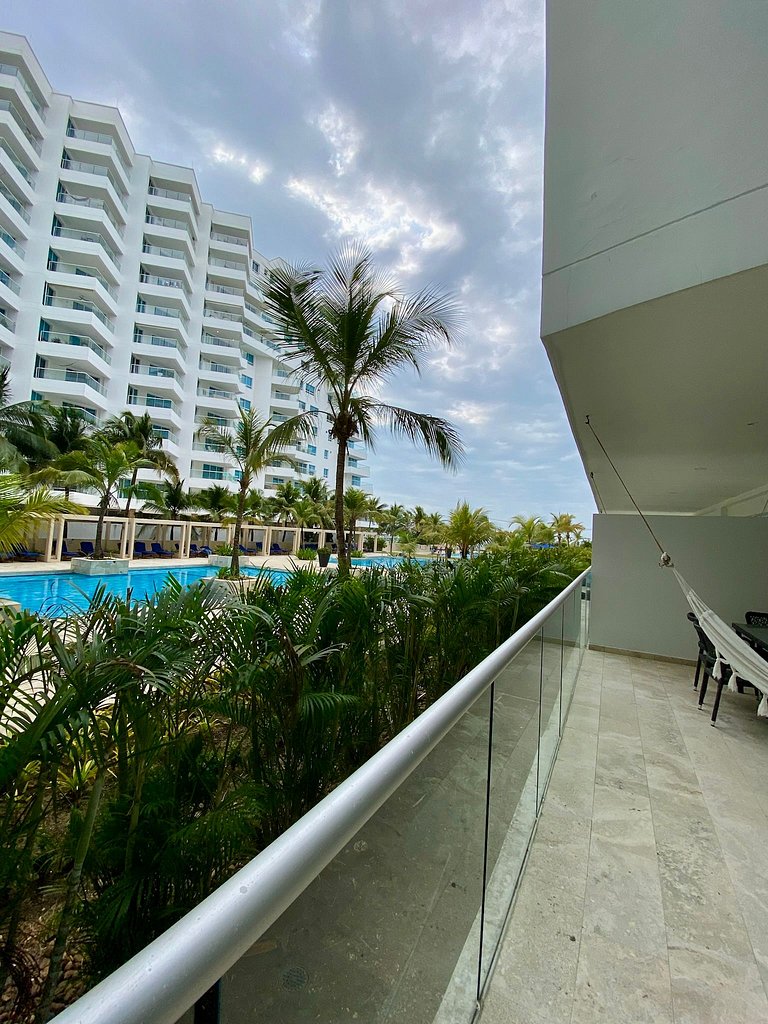 Apto con Vista al Mar | Playa Privada y Piscina