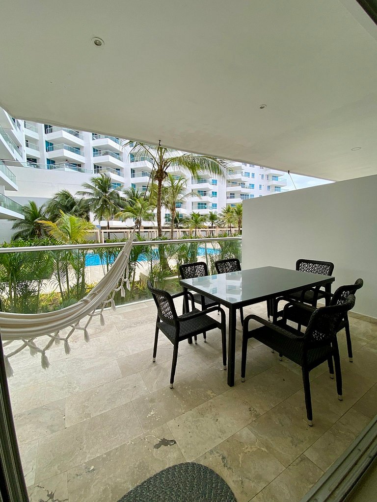 Apto con Vista al Mar | Playa Privada y Piscina