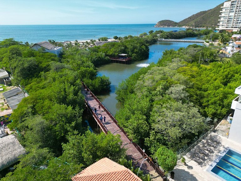 U-GO: Apto en Club de Playa con Vista al Mar