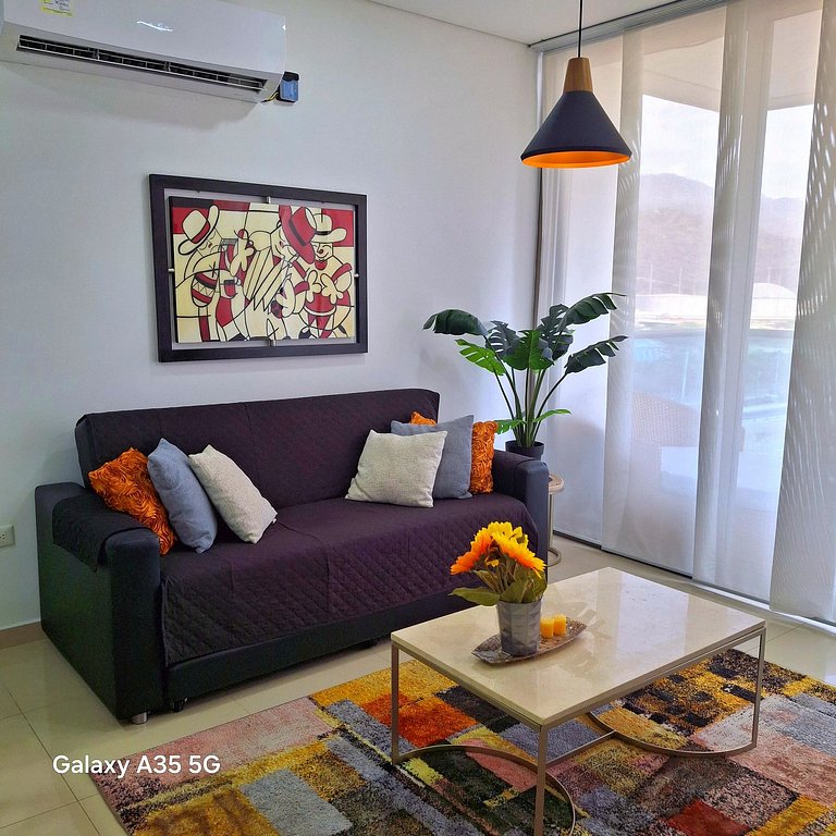U-GO: Apto en Club de Playa con Vista al Mar