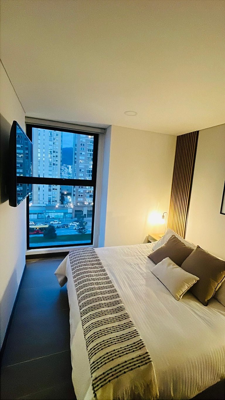 U-GO Apartaestudio con sofácama Vista a la Ciudad