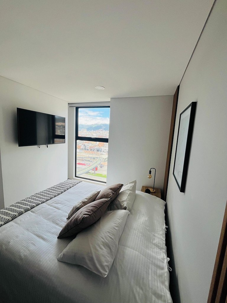 U-GO Apartaestudio con sofácama Vista a la Ciudad