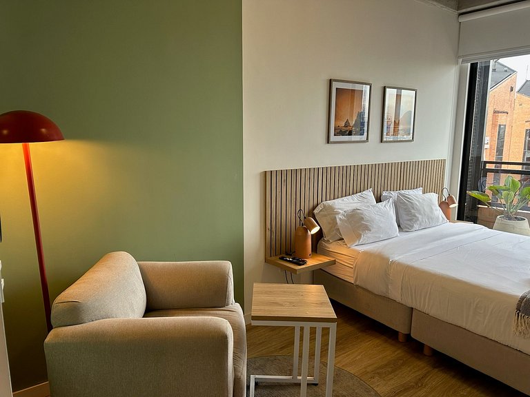 U-GO Studio in Chapinero with BBQ and Gym