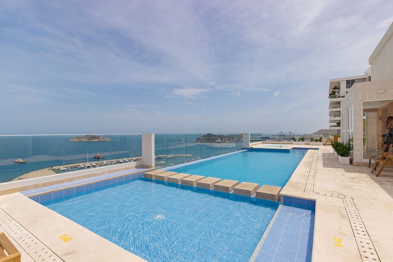 U-GO Apto con Vista a la Marina de Santa Marta