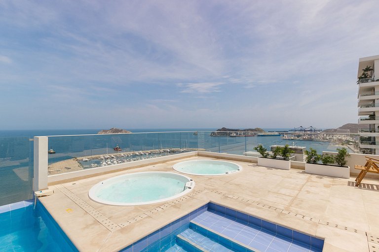 U-GO Apto moderno con Vista al Mar y Balcón