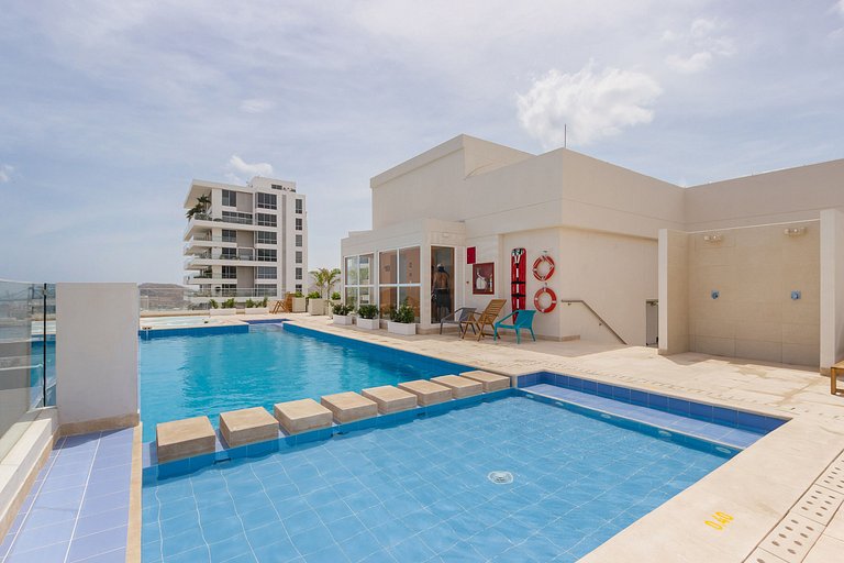 U-GO Apto moderno con Vista al Mar y Balcón