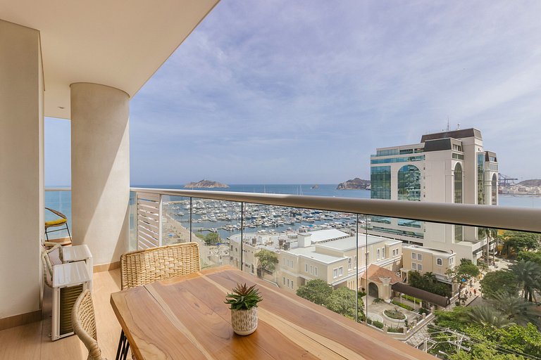 U-GO Apto moderno con Vista al Mar y Balcón