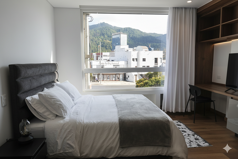 U-GO Apartaestudio Moderno con Vista Exterior