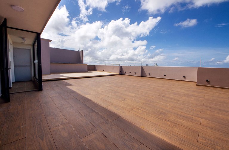 Vue panoramique sur la mer avec balcon privé | Appartement U