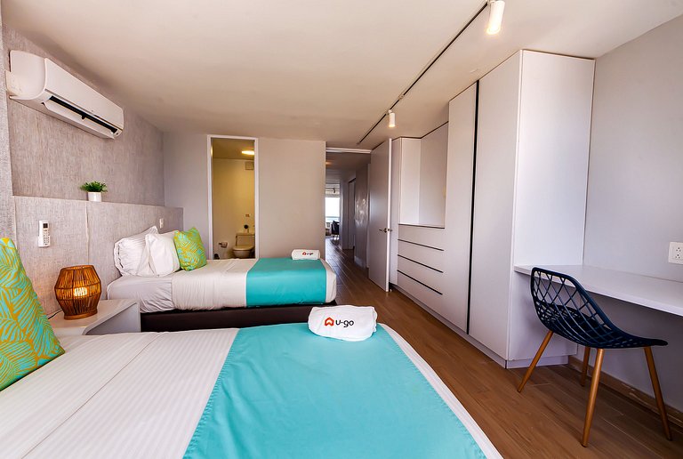 U-GO Appt Luxueux à El Laguito avec Balcon Vue Mer