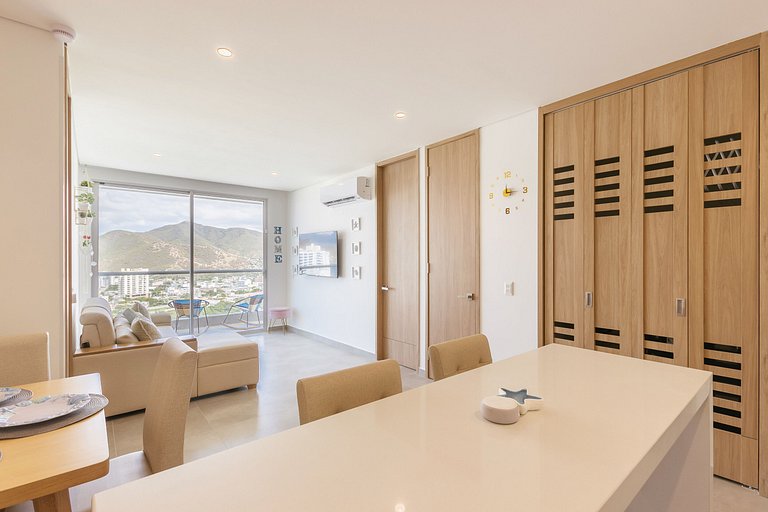 U-GO Appartement avec balcon et vue sur la mer