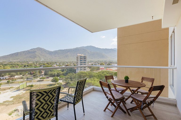 Apartment mit Panoramablick auf die Stadt