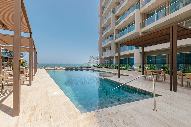 Apto Moderno | Piscina y Playa a 10 Min | U-GO