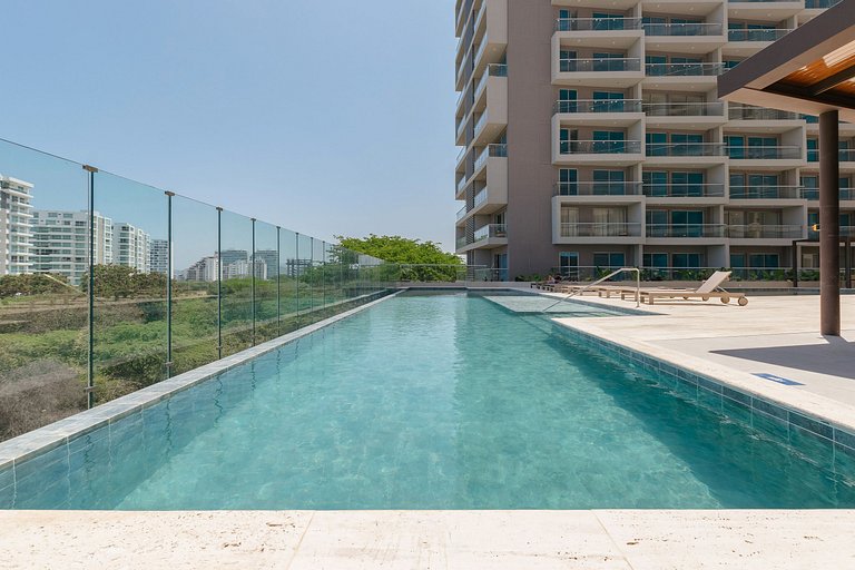 Apto Moderno | Piscina y Playa a 10 Min | U-GO