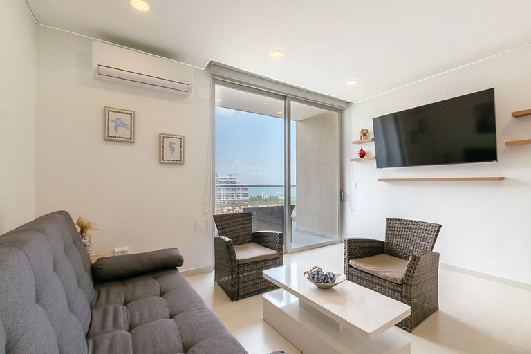 Balcón con Vista al Mar | Cerca de Playa