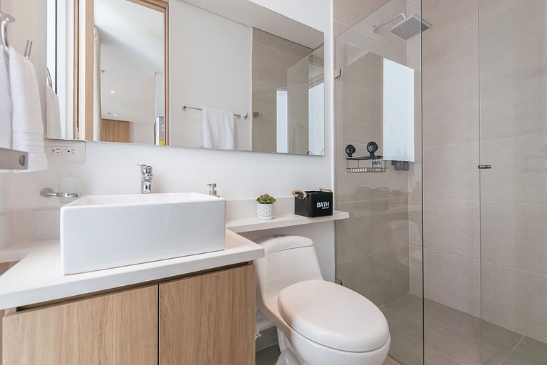 Suite with City and Mountain View