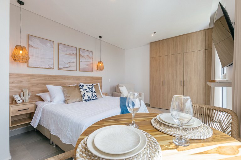 Suite with City and Mountain View