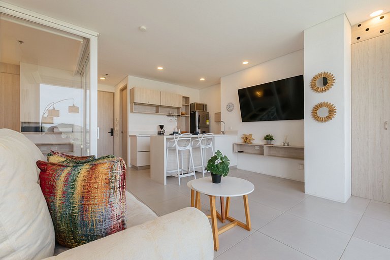 Appartement avec jacuzzi privé face à la mer