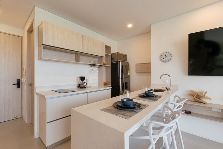 Appartement avec jacuzzi privé face à la mer