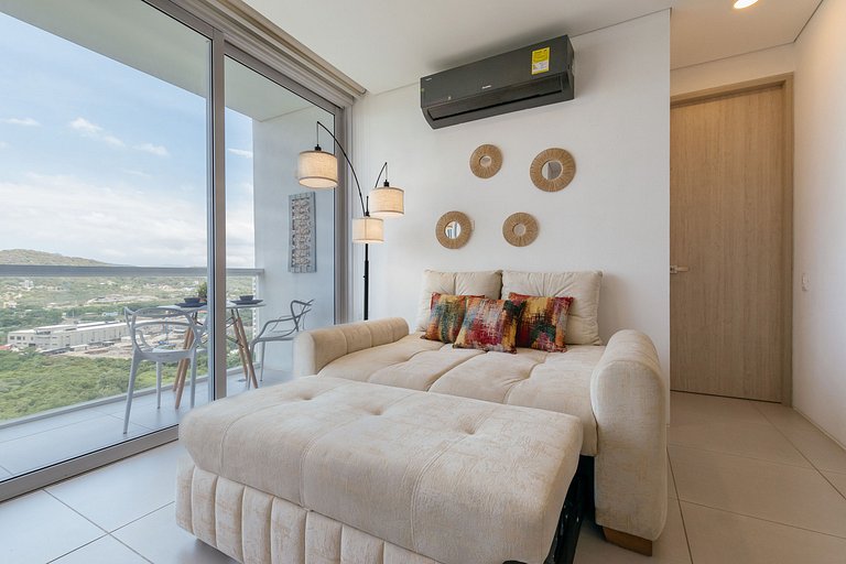 Apto con Jacuzzi Privado Frente al Mar