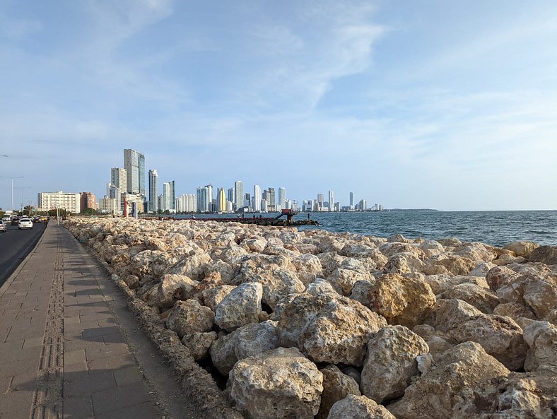 Appto a Bocagrande con Vista su Mare e Skyline