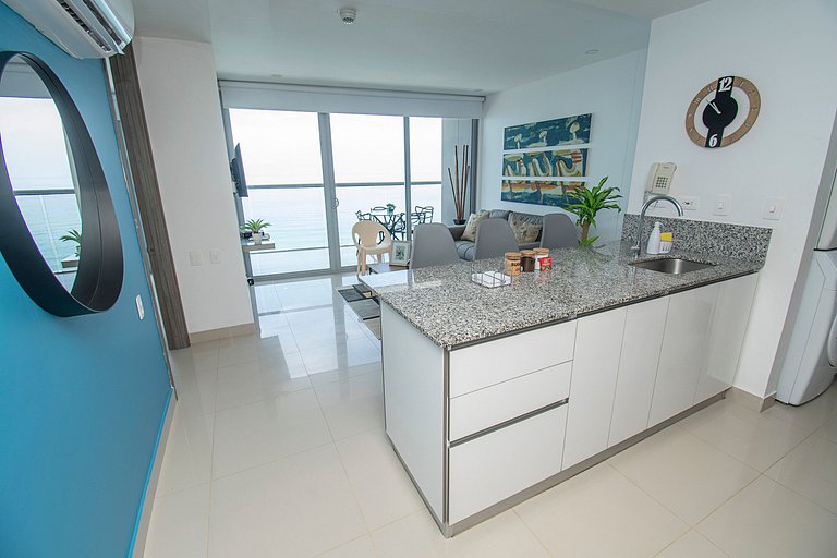 U-GO Moderno Apt Vista al mar Bocagrande Piso 20