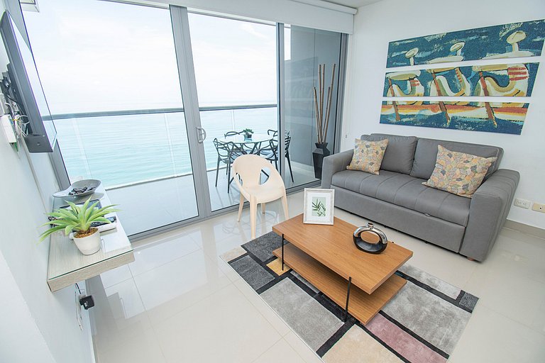 U-GO Moderno Apt Vista al mar Bocagrande Piso 20